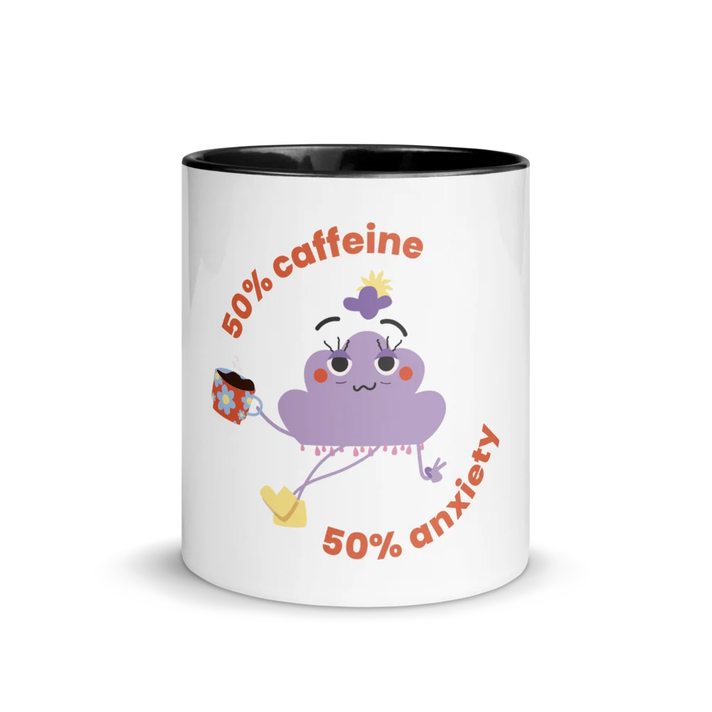 50% caffeine — mug