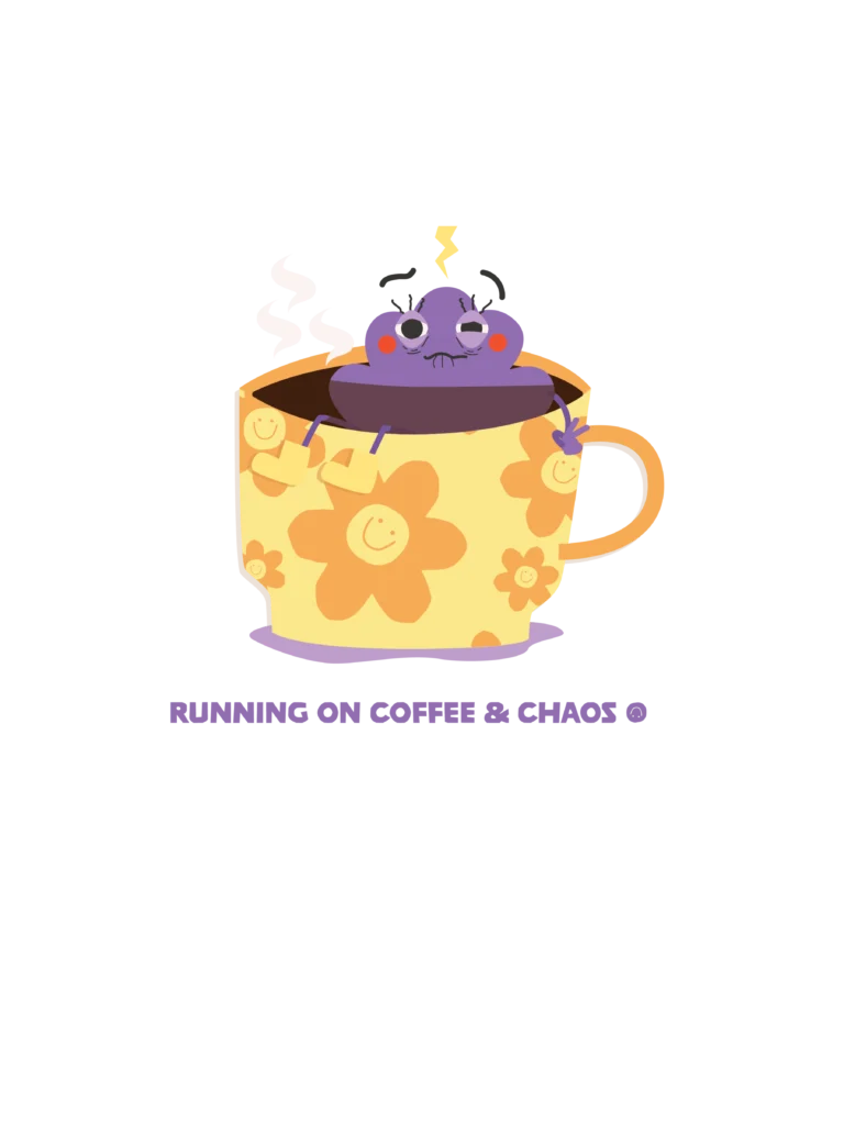 Coffee & chaos — Organic T-shirt — design preview